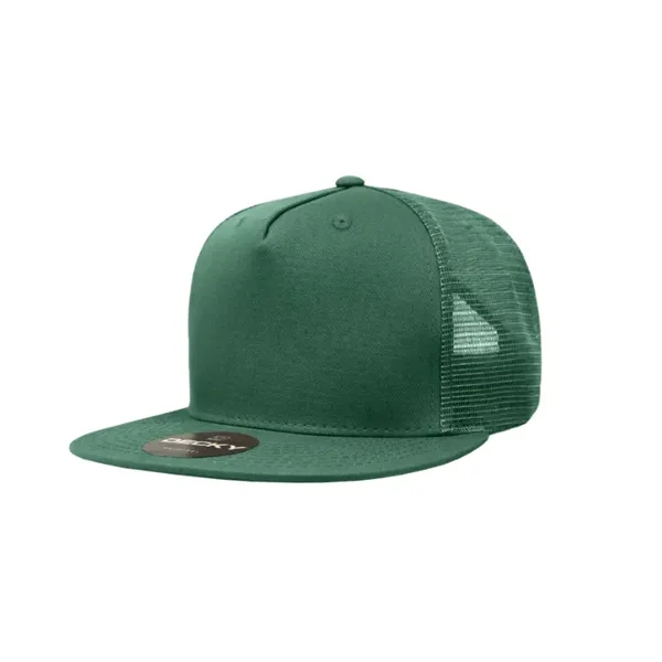 5-panel trucker cap with cotton front, mesh back, flat bill, and... from ASI 72657 Active Life Promo