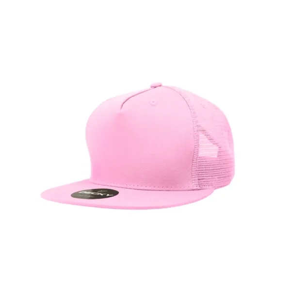 5-panel trucker cap with cotton front, mesh back, flat bill, and... from ASI 72657 Active Life Promo