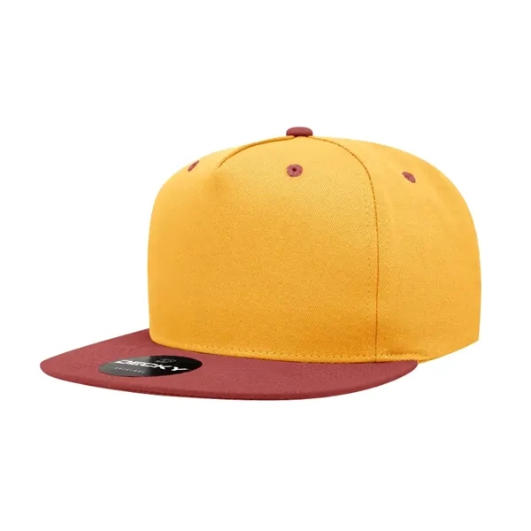 5-panel snapback with a flat bill, cotton sweatband, and adjustable snap... from ASI 72657 Active Life Promo