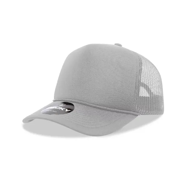 5-panel foam trucker hat with mesh back, curved visor, and snapback... from ASI 72657 Active Life Promo