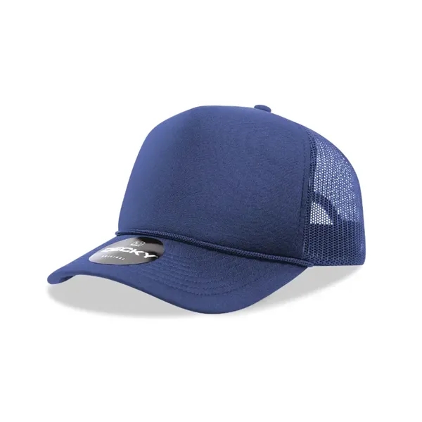 5-panel foam trucker hat with mesh back, curved visor, and snapback... from ASI 72657 Active Life Promo