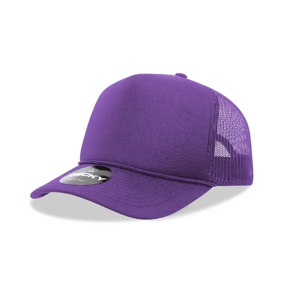 5-panel foam trucker hat with mesh back, curved visor, and snapback... from ASI 72657 Active Life Promo