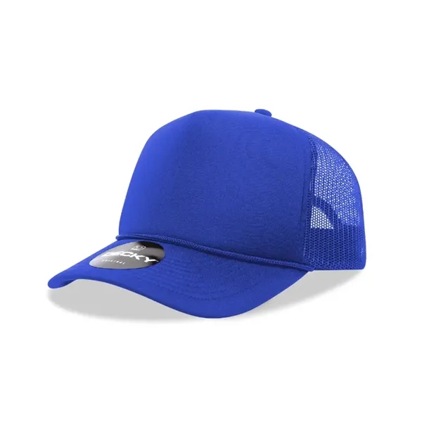 5-panel foam trucker hat with mesh back, curved visor, and snapback... from ASI 72657 Active Life Promo
