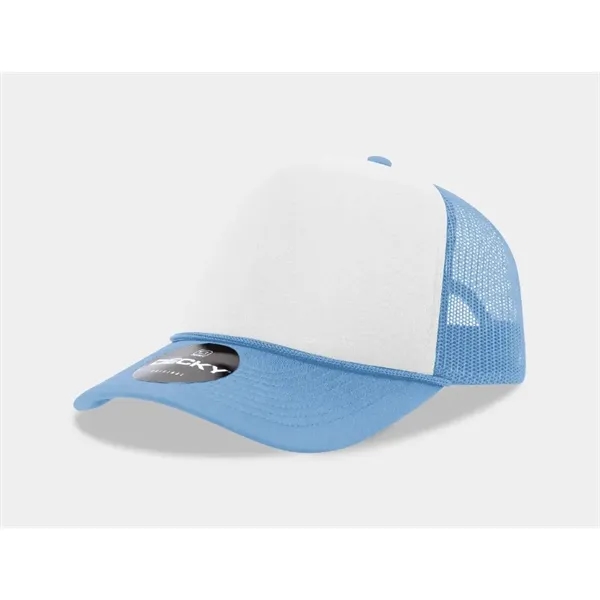 5-panel foam trucker hat with mesh back, curved visor, and snapback... from ASI 72657 Active Life Promo