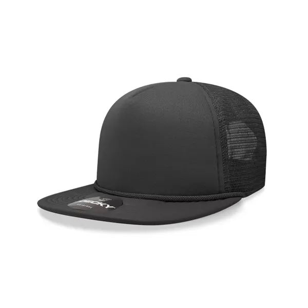5-panel high-profile foam trucker cap with mesh back, flat bill, and... from ASI 72657 Active Life Promo