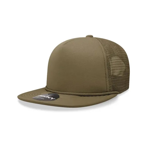 5-panel high-profile foam trucker cap with mesh back, flat bill, and... from ASI 72657 Active Life Promo