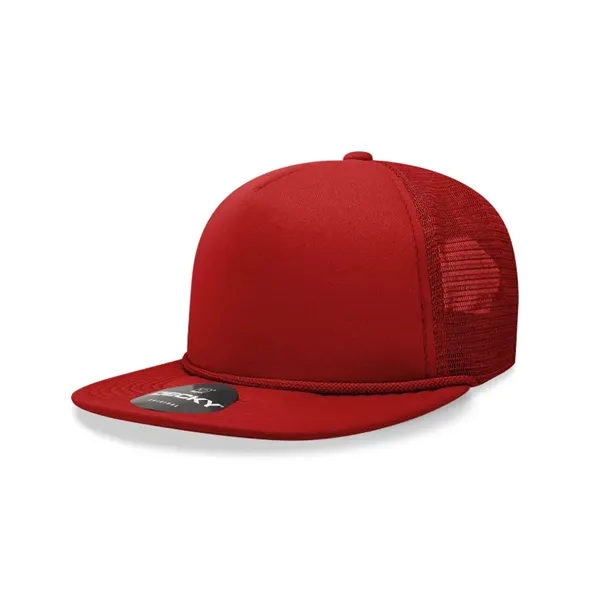 5-panel high-profile foam trucker cap with mesh back, flat bill, and... from ASI 72657 Active Life Promo