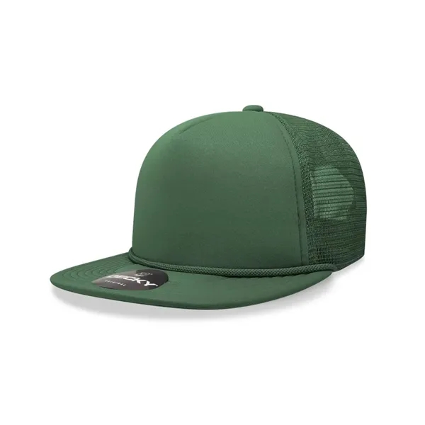 5-panel high-profile foam trucker cap with mesh back, flat bill, and... from ASI 72657 Active Life Promo