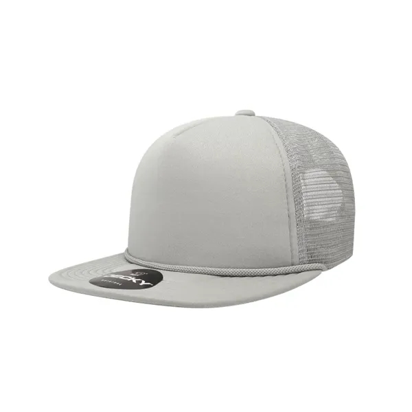 5-panel high-profile foam trucker cap with mesh back, flat bill, and... from ASI 72657 Active Life Promo