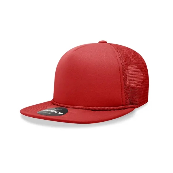 5-panel high-profile foam trucker cap with mesh back, flat bill, and... from ASI 72657 Active Life Promo