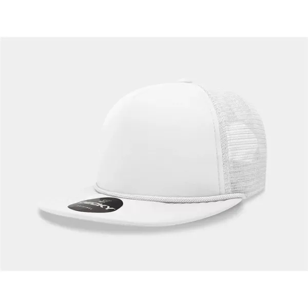 5-panel high-profile foam trucker cap with mesh back, flat bill, and... from ASI 72657 Active Life Promo