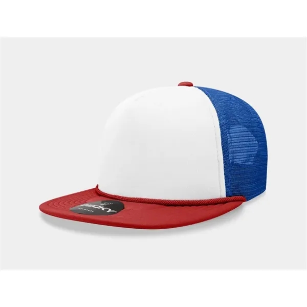 5-panel high-profile foam trucker cap with mesh back, flat bill, and... from ASI 72657 Active Life Promo