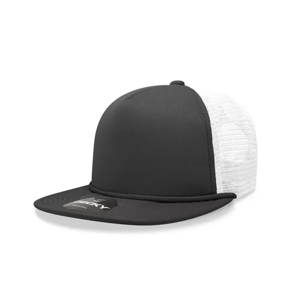 5-panel high-profile foam trucker cap with mesh back, flat bill, and... from ASI 72657 Active Life Promo
