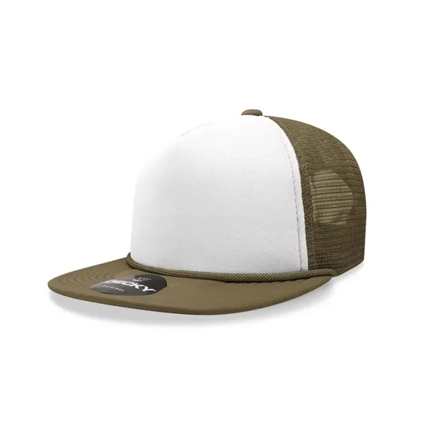 5-panel high-profile foam trucker cap with mesh back, flat bill, and... from ASI 72657 Active Life Promo