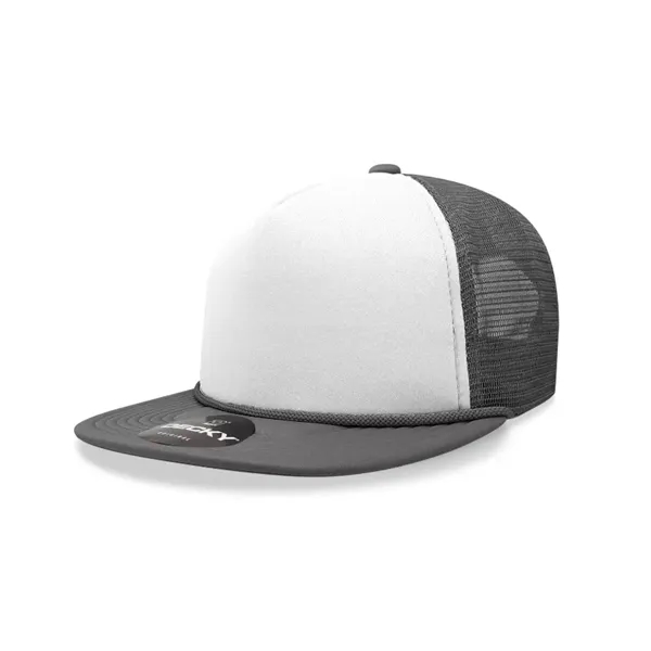 5-panel high-profile foam trucker cap with mesh back, flat bill, and... from ASI 72657 Active Life Promo