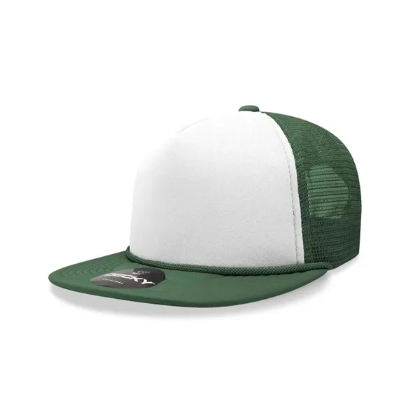 5-panel high-profile foam trucker cap with mesh back, flat bill, and... from ASI 72657 Active Life Promo