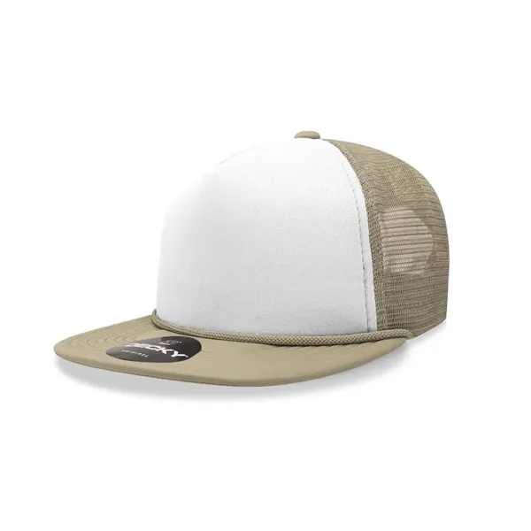 5-panel high-profile foam trucker cap with mesh back, flat bill, and... from ASI 72657 Active Life Promo