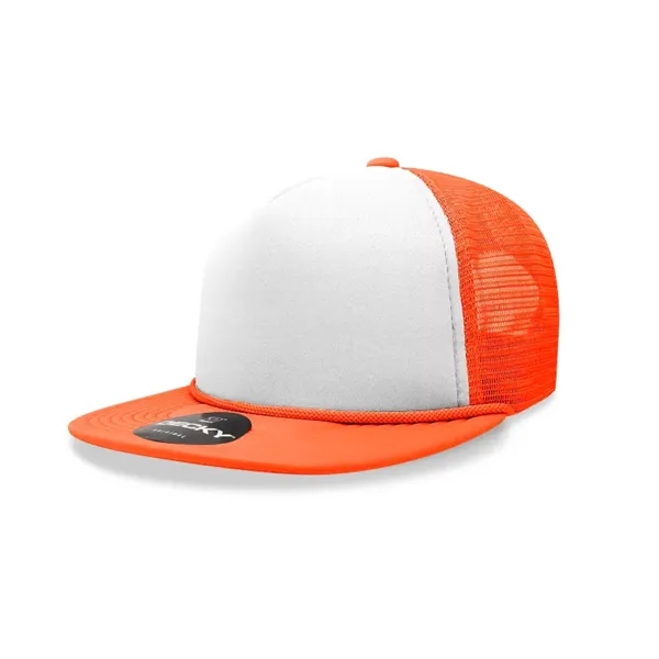5-panel high-profile foam trucker cap with mesh back, flat bill, and... from ASI 72657 Active Life Promo