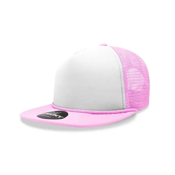 5-panel high-profile foam trucker cap with mesh back, flat bill, and... from ASI 72657 Active Life Promo