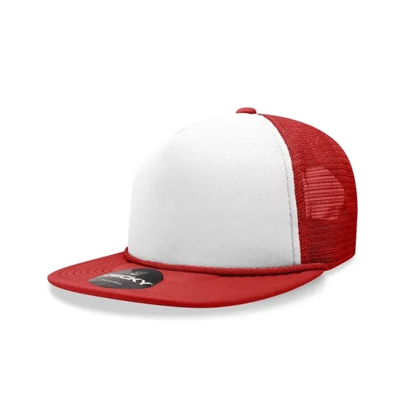 5-panel high-profile foam trucker cap with mesh back, flat bill, and... from ASI 72657 Active Life Promo