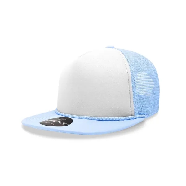5-panel high-profile foam trucker cap with mesh back, flat bill, and... from ASI 72657 Active Life Promo