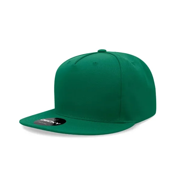 5-panel polyester snapback with a flat bill, stitched eyelets, and cotton... from ASI 72657 Active Life Promo