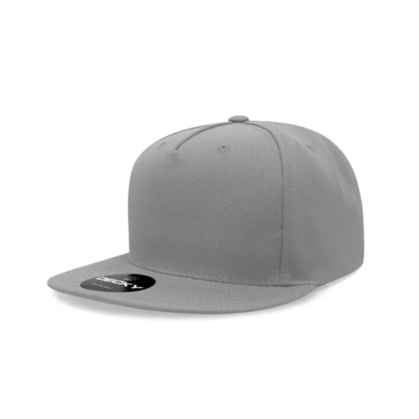 5-panel polyester snapback with a flat bill, stitched eyelets, and cotton... from ASI 72657 Active Life Promo