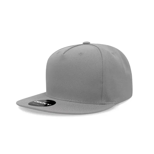 5-panel polyester snapback with a flat bill, stitched eyelets, and cotton... from ASI 72657 Active Life Promo