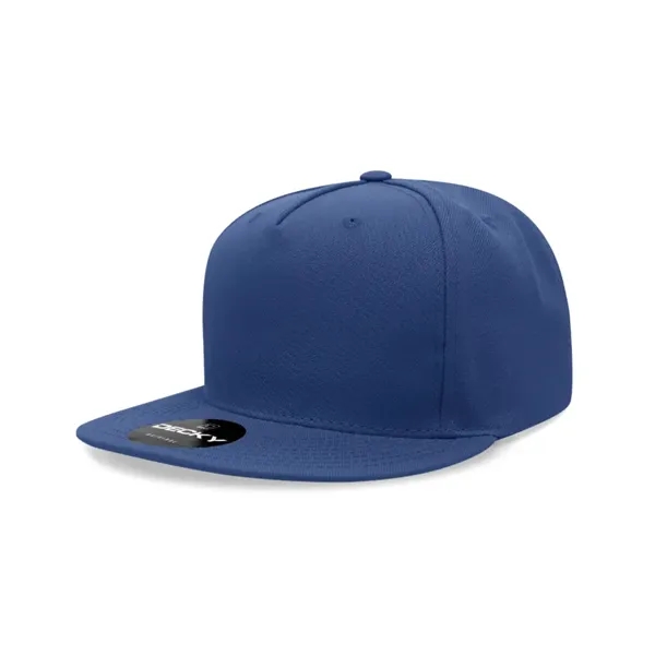 5-panel polyester snapback with a flat bill, stitched eyelets, and cotton... from ASI 72657 Active Life Promo