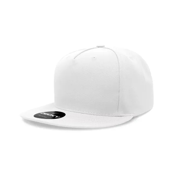 5-panel polyester snapback with a flat bill, stitched eyelets, and cotton... from ASI 72657 Active Life Promo