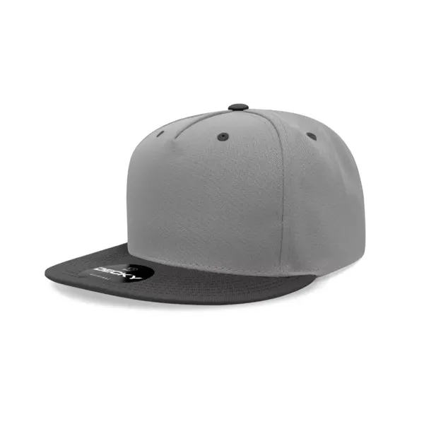 5-panel polyester snapback with a flat bill, stitched eyelets, and cotton... from ASI 72657 Active Life Promo