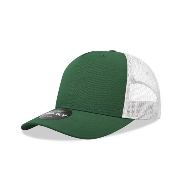 5-panel retro trucker hat with mesh back, pre-curved bill, and snapback... from ASI 72657 Active Life Promo