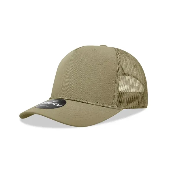 5-panel retro trucker hat with rope, mesh back, pre-curved bill, and... from ASI 72657 Active Life Promo