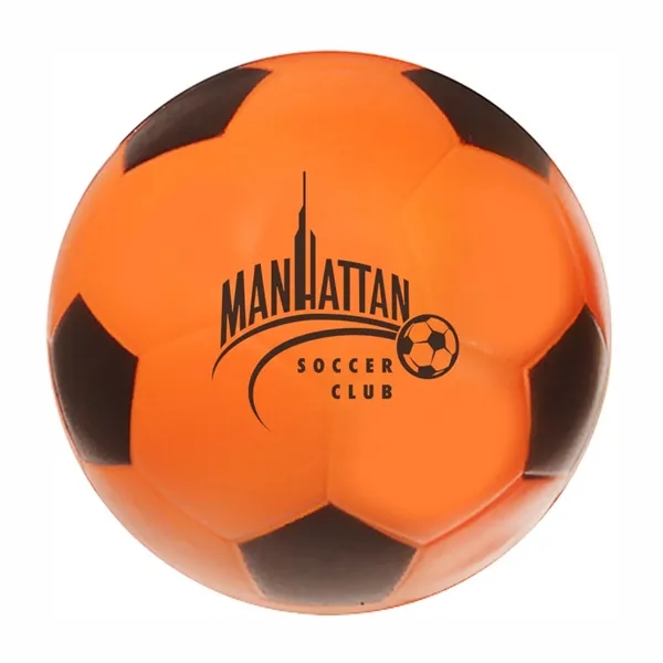 2.5" soccer ball shaped stress reliever.... from ASI 63549 Jornik Manufacturing Corp / Jornik