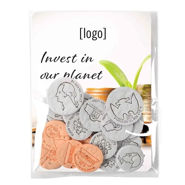 Seed Paper Coin pack, 10 coins.... from ASI 40646 Bloomin Promotions / Bloomin' Promotions™