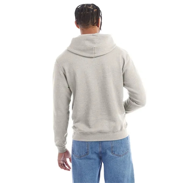 Moisture-wicking pullover hoodie with two-ply hood, dyed-to-match drawcord, and front pouch... from ASI 34063 alphabroder