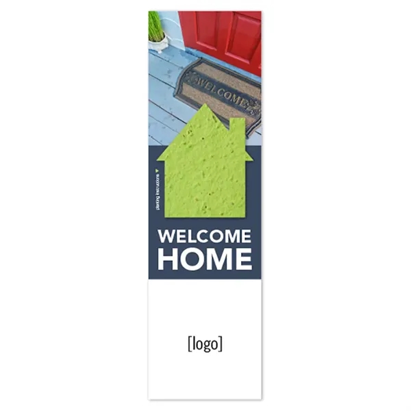 Recycled cardstock bookmark with plantable shape... from ASI 40646 Bloomin Promotions / Bloomin' Promotions™