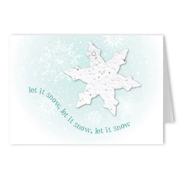 Recycled folding card with holiday seed paper shape.... from ASI 40646 Bloomin Promotions / Bloomin' Promotions™