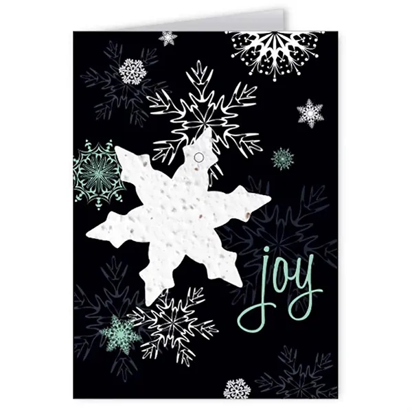 Recycled folding card with holiday seed paper shape.... from ASI 40646 Bloomin Promotions / Bloomin' Promotions™