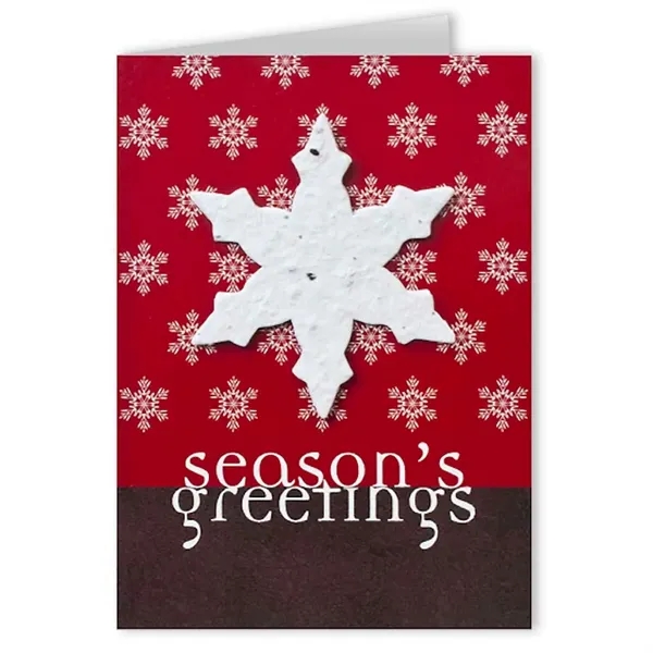 Recycled folding card with holiday seed paper shape.... from ASI 40646 Bloomin Promotions / Bloomin' Promotions™
