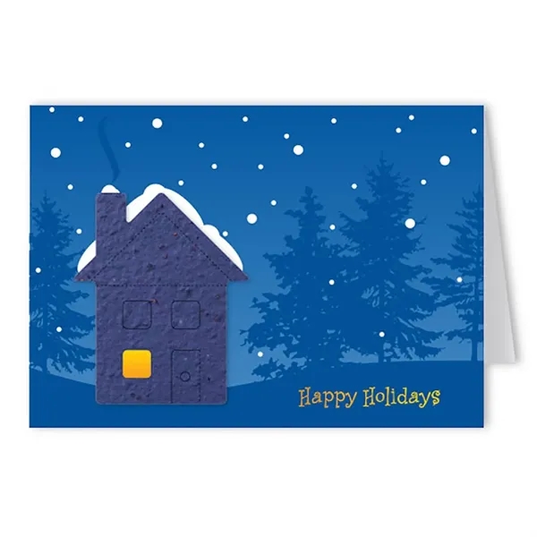 Recycled folding card with holiday seed paper shape.... from ASI 40646 Bloomin Promotions / Bloomin' Promotions™