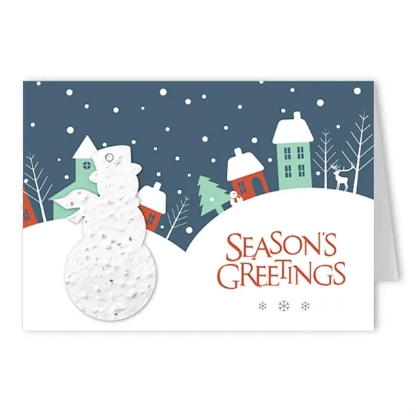 Recycled folding card with holiday seed paper shape.... from ASI 40646 Bloomin Promotions / Bloomin' Promotions™