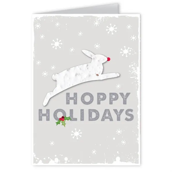 Recycled folding card with holiday seed paper shape.... from ASI 40646 Bloomin Promotions / Bloomin' Promotions™