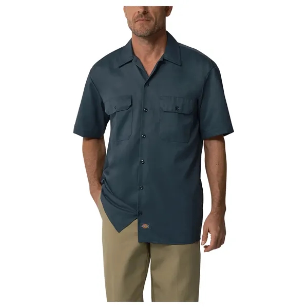 Dickies men's short sleeve work shirt with moisture-wicking technology and stain-release... from ASI 34063 alphabroder