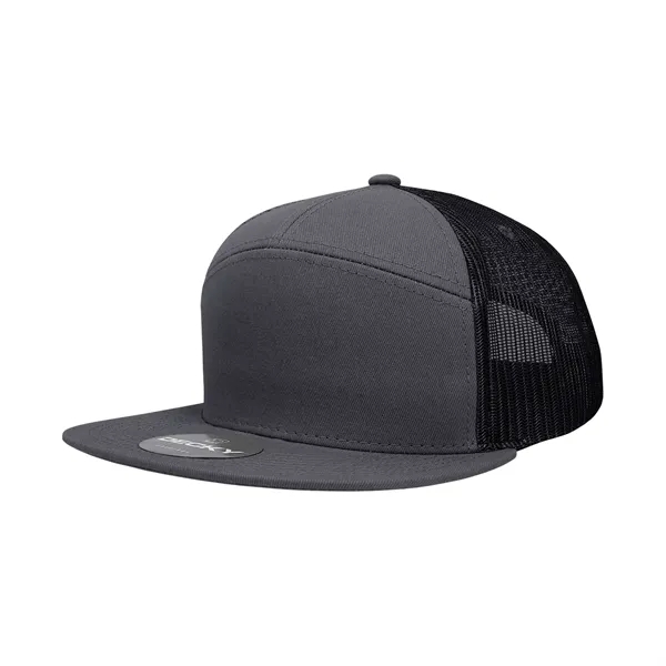 7-panel trucker cap with a flat bill, mesh back, and snapback... from ASI 72657 Active Life Promo
