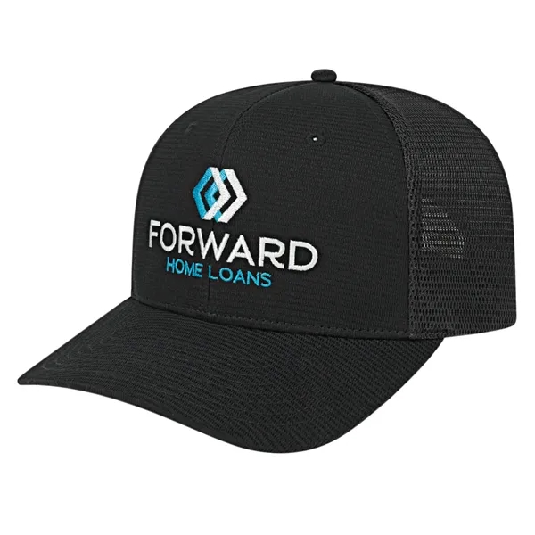Ribbed Tri-Blend Trucker Mesh Back Cap featuring 110 Technology® sweatband with... from ASI 43792 Cap America Inc