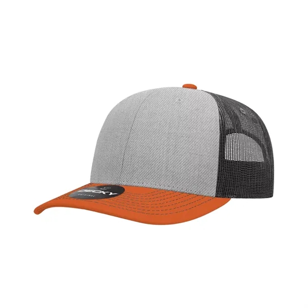 Classic trucker cap with contrast-stitched visor, cotton sweatband, and adjustable snapback.... from ASI 72657 Active Life Promo