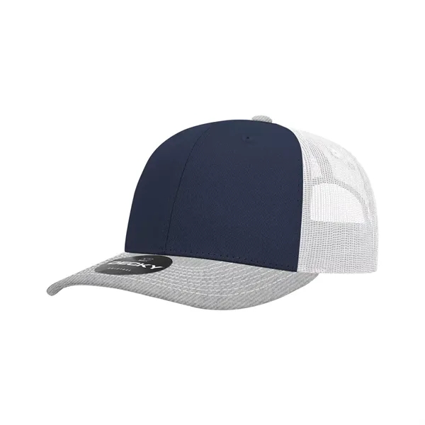 Classic trucker cap with contrast-stitched visor, cotton sweatband, and adjustable snapback.... from ASI 72657 Active Life Promo