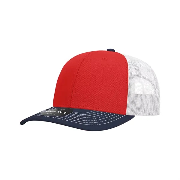 Classic trucker cap with contrast-stitched visor, cotton sweatband, and adjustable snapback.... from ASI 72657 Active Life Promo