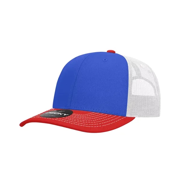 Classic trucker cap with contrast-stitched visor, cotton sweatband, and adjustable snapback.... from ASI 72657 Active Life Promo